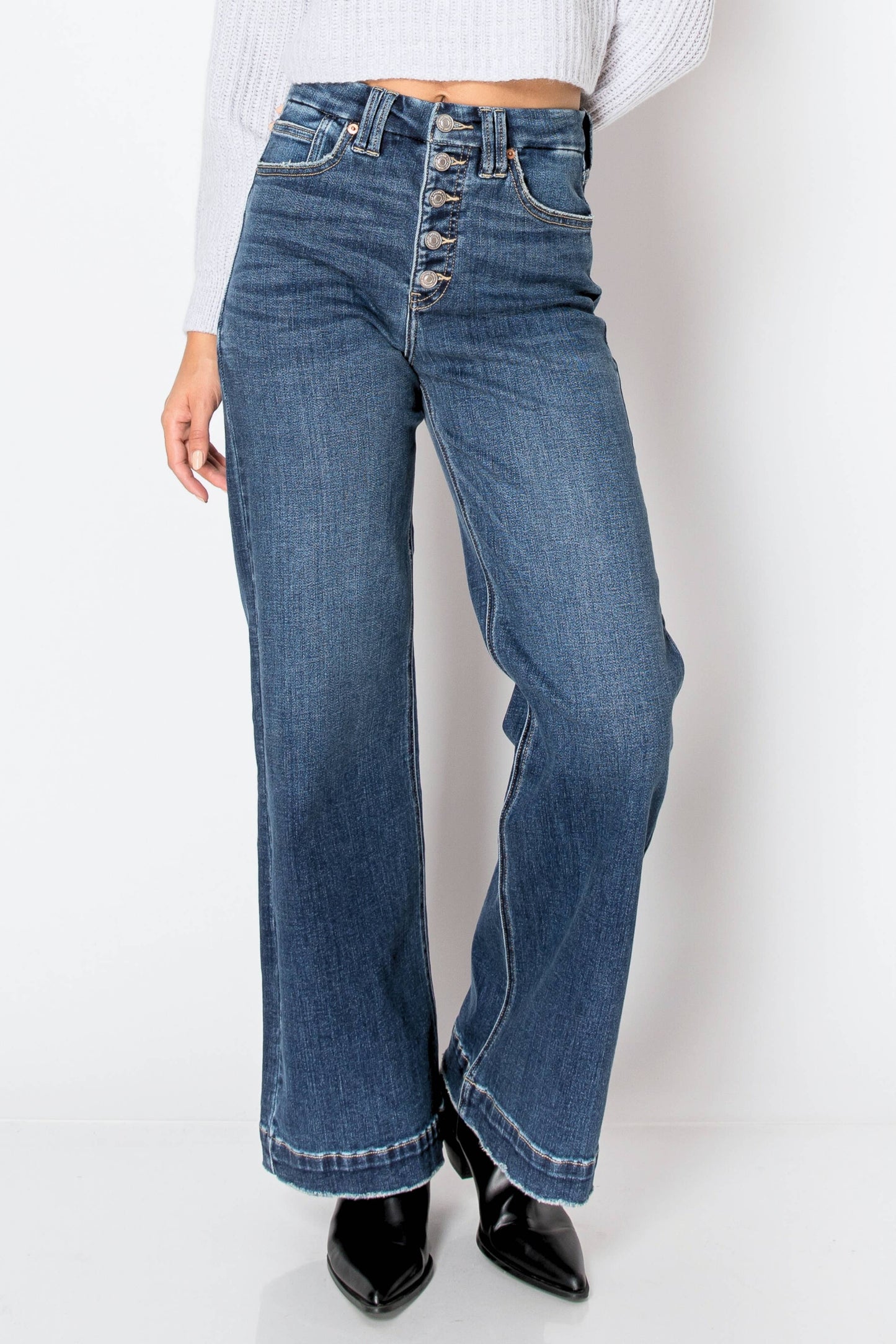 TUMMY CONTROL HIGH RISE MODERN WIDE JEANS