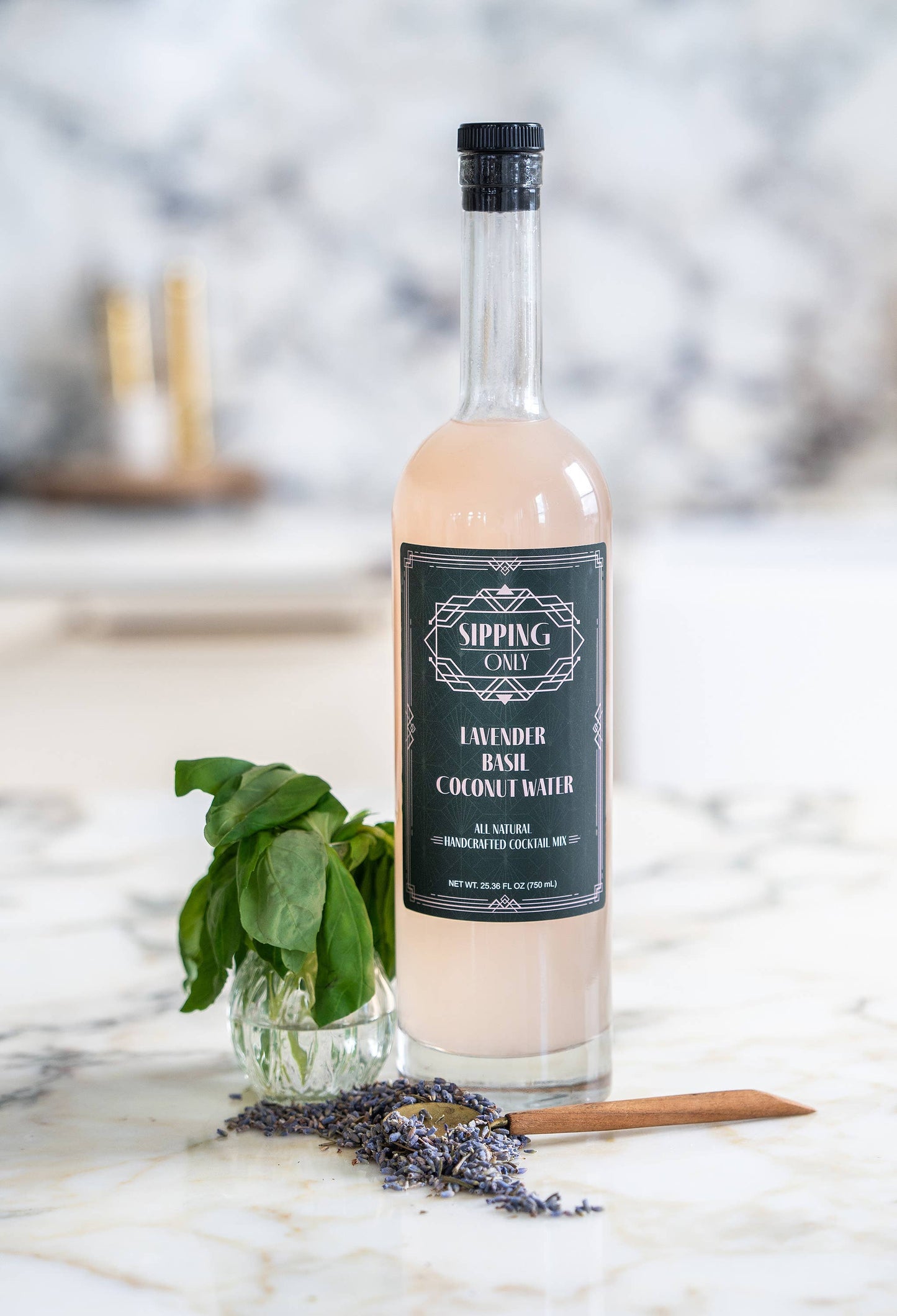 Lavender Basil Coconut Handcrafted Cocktail Mixer