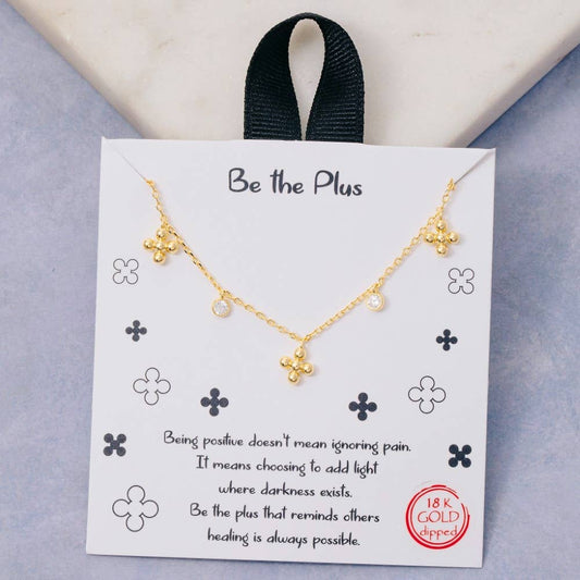 Gold Dipped Clover Charms Necklace