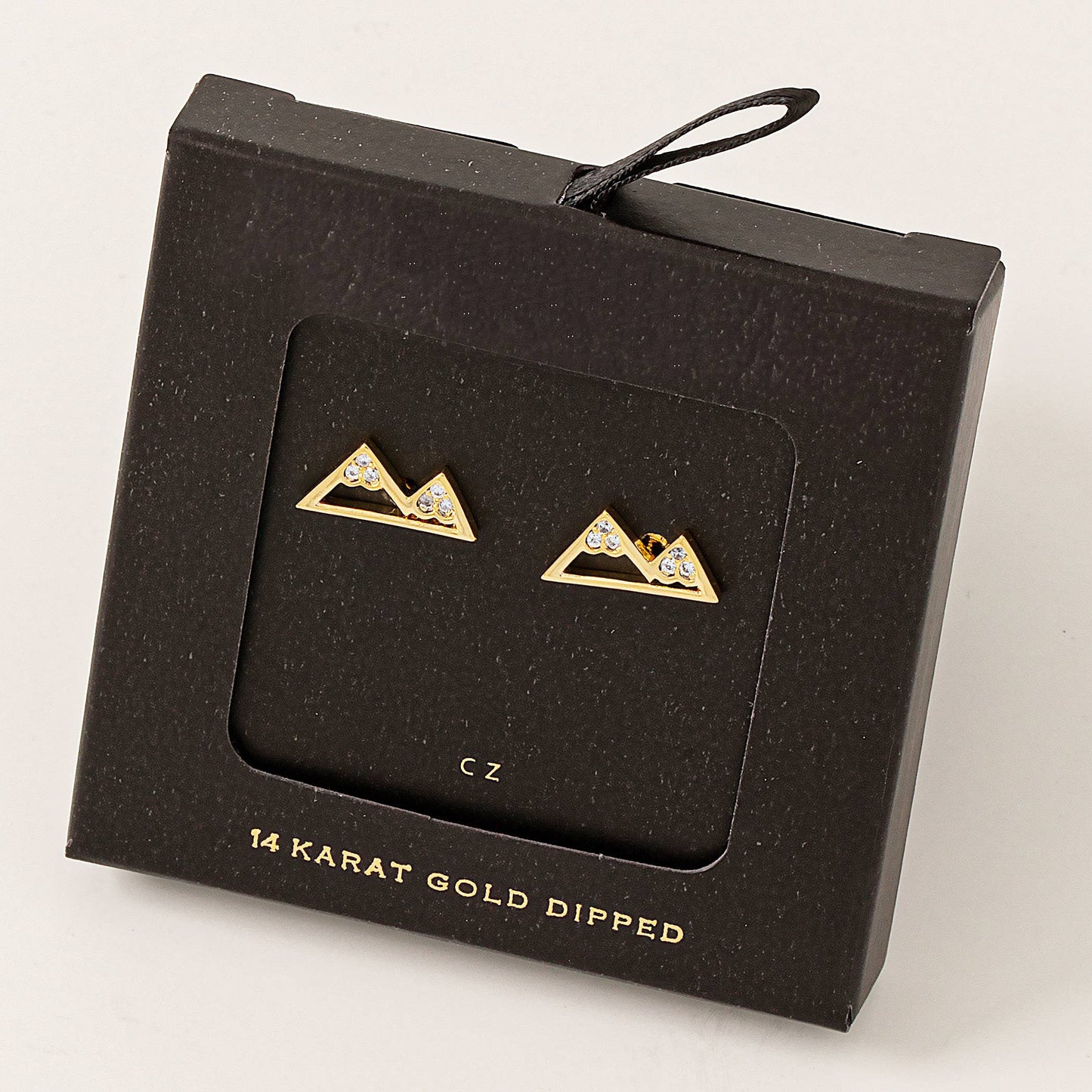 Mini Rhinestone Mountain Stud Earrings