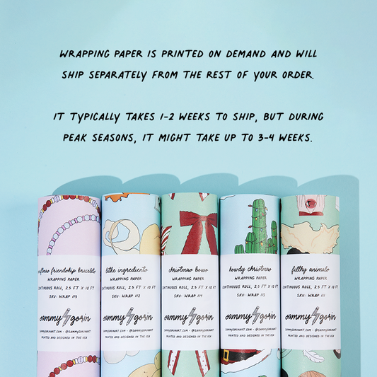 Christmas Drinks & Cocktails, Gift Wrap Wrapping Paper