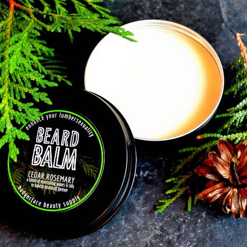Cedar Rosemary Beard Balm. Gift Ideas for Men.
