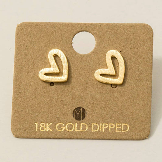 Heart Stud Earrings: G