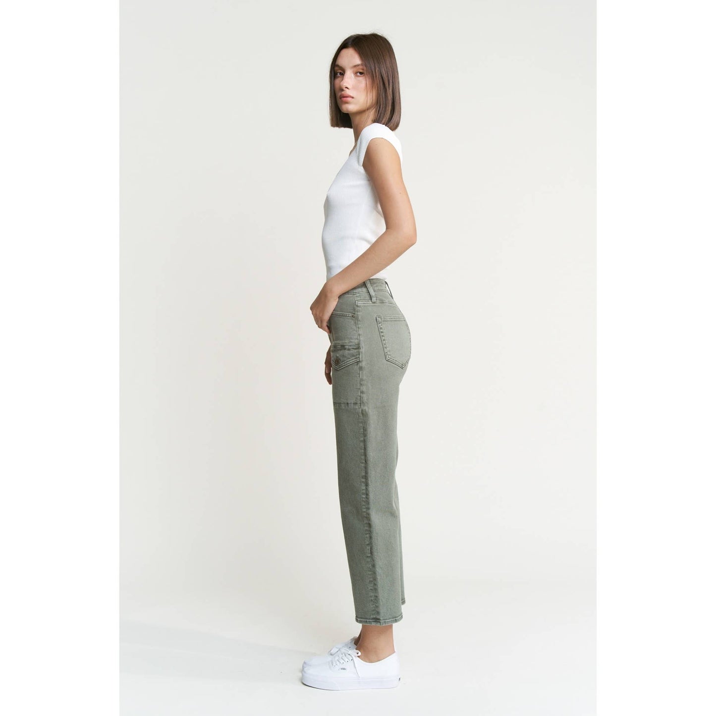 THE VOYAGER HIGH RISE TAPERED CARGO PANTS
