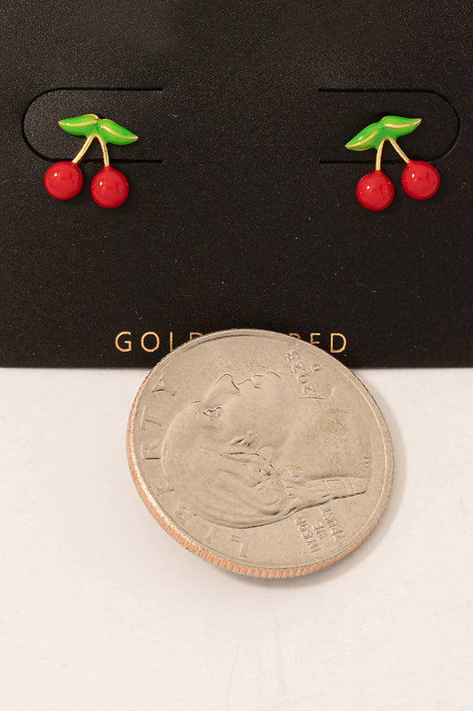 Cherry Stud Earrings