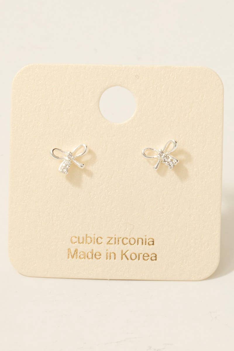 Bow Stud Earrings: G