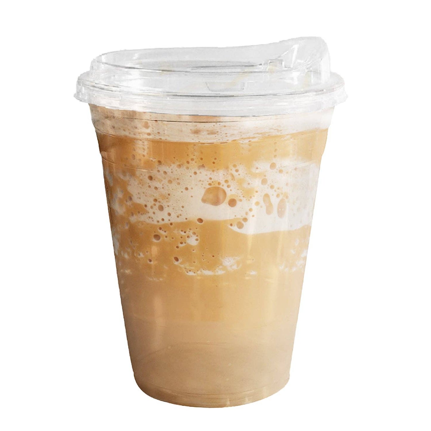 24Oz Disposable PET Clear Plastic Smoothie Cups with Sip: 600pc