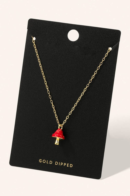 Mushroom Pendant Necklace
