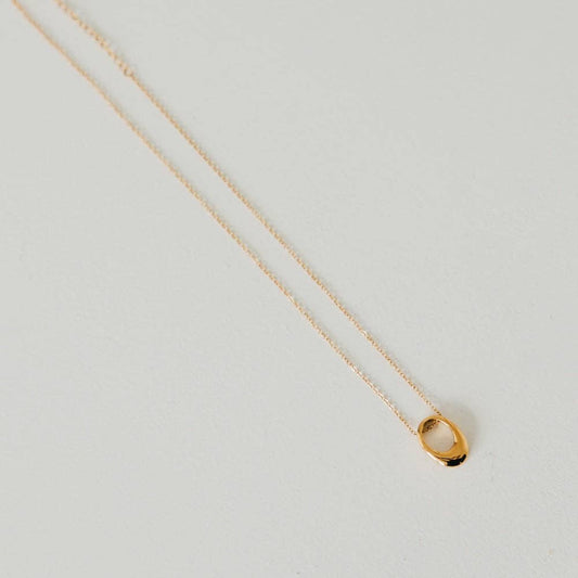 Mini Open Oval Pendant Necklace - WATERPROOF
