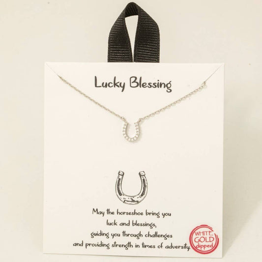 Western Horse Shoe Pendant Necklace