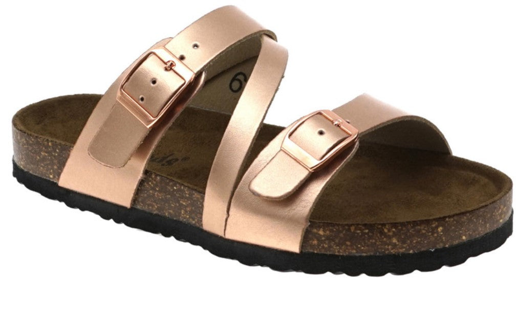 Outwood Rose Gold Bork Sandal