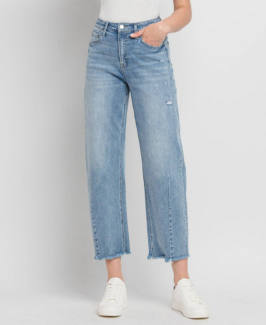 SUPER HIGH RISE BARREL LEG JEANS