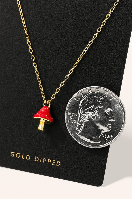 Mushroom Pendant Necklace