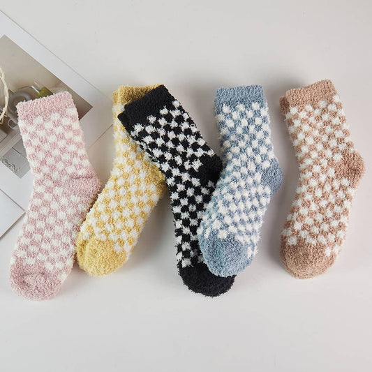 Checkerboard Sleep Socks