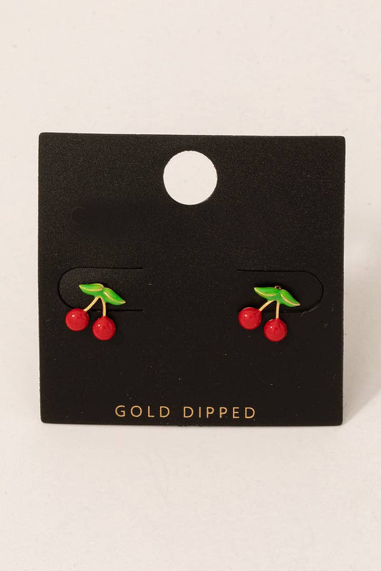 Cherry Stud Earrings