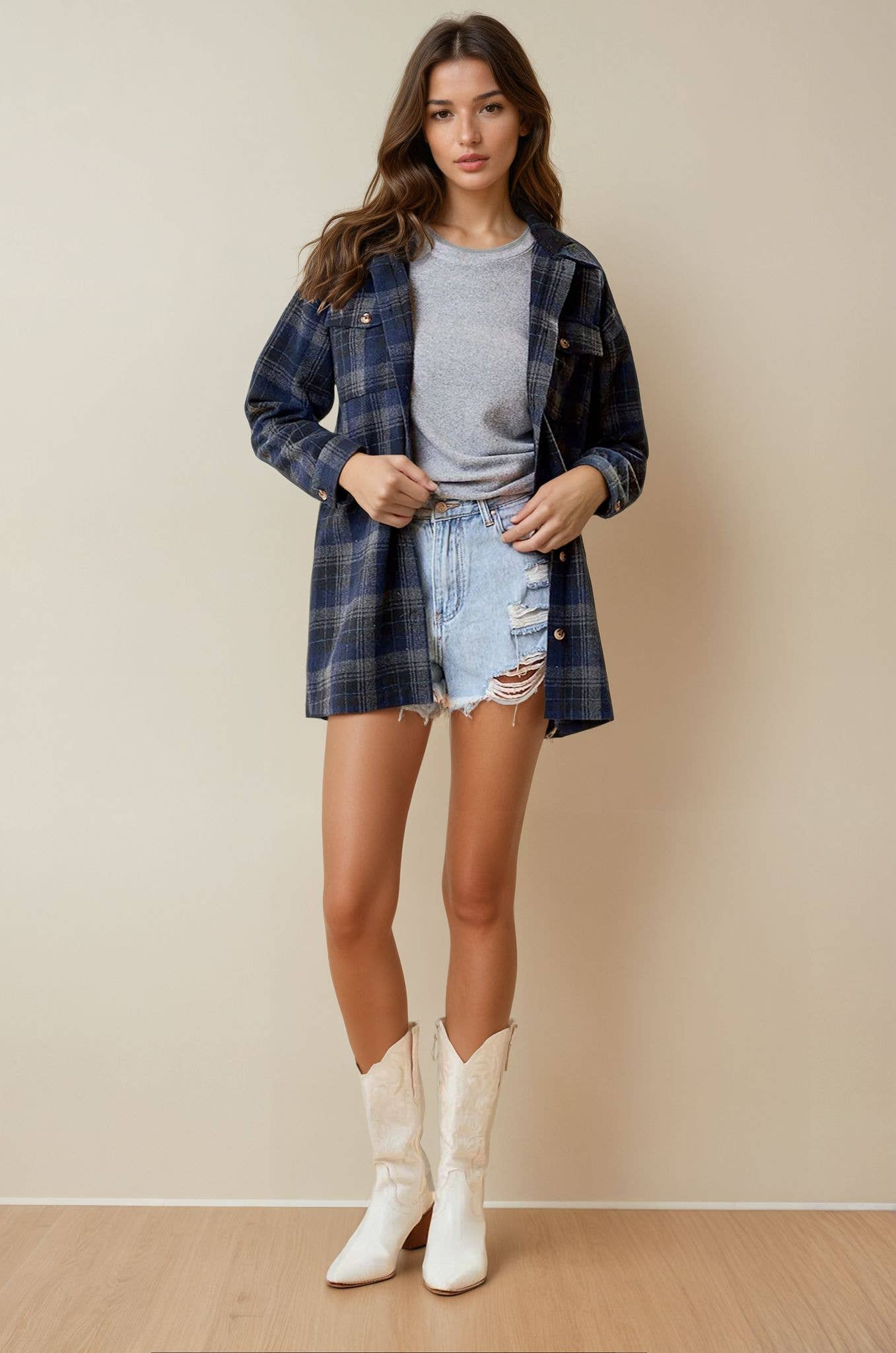 THE FRANKIE PLAID HOODED JACKET