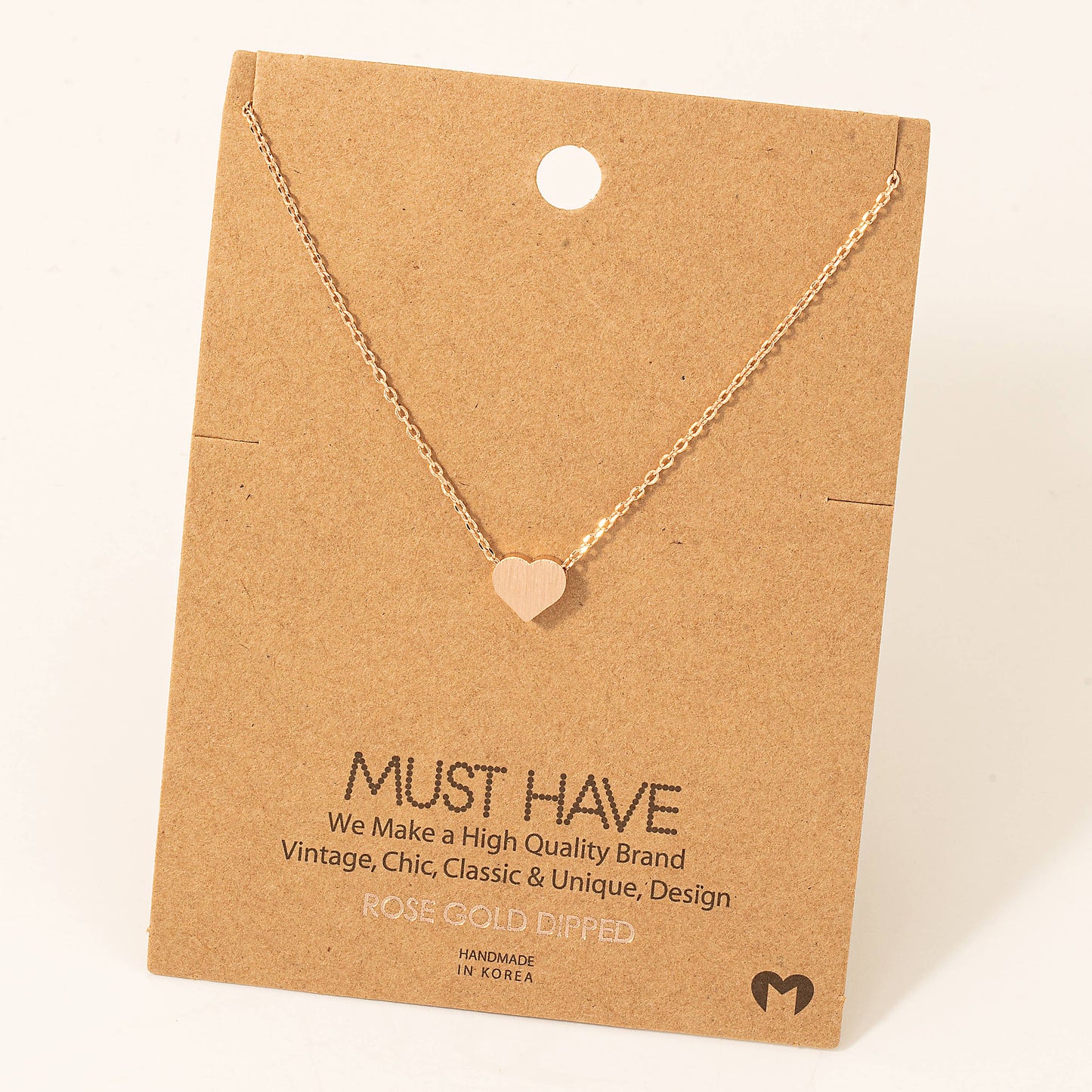 Dainty Heart Pendant Necklace Gold