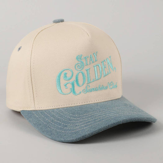 Stay Golden Sunshine Club Embroidery Trucker Hat