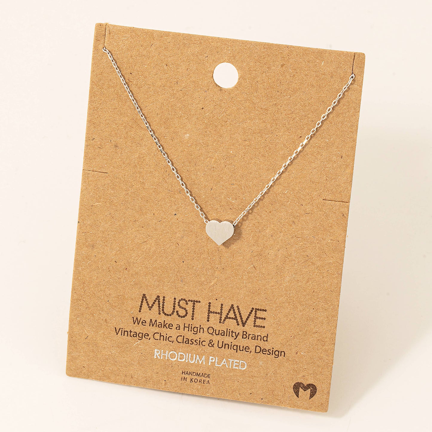 Dainty Heart Pendant Necklace Gold