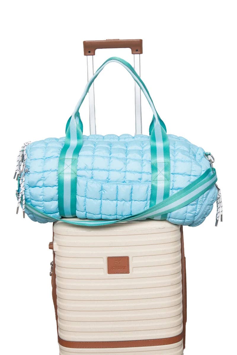 Light Blue & Green Travel Bag