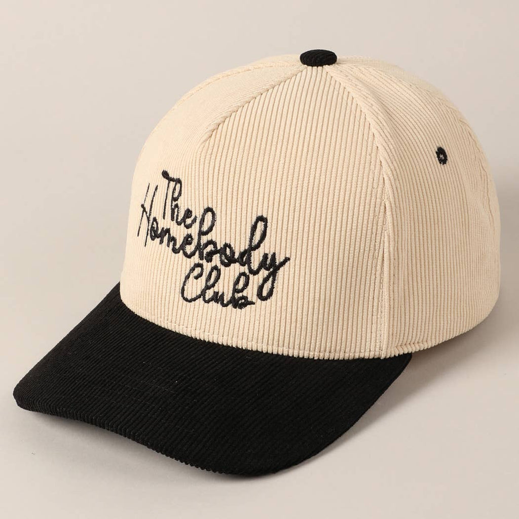 The Homebody Club Corduroy Cap
