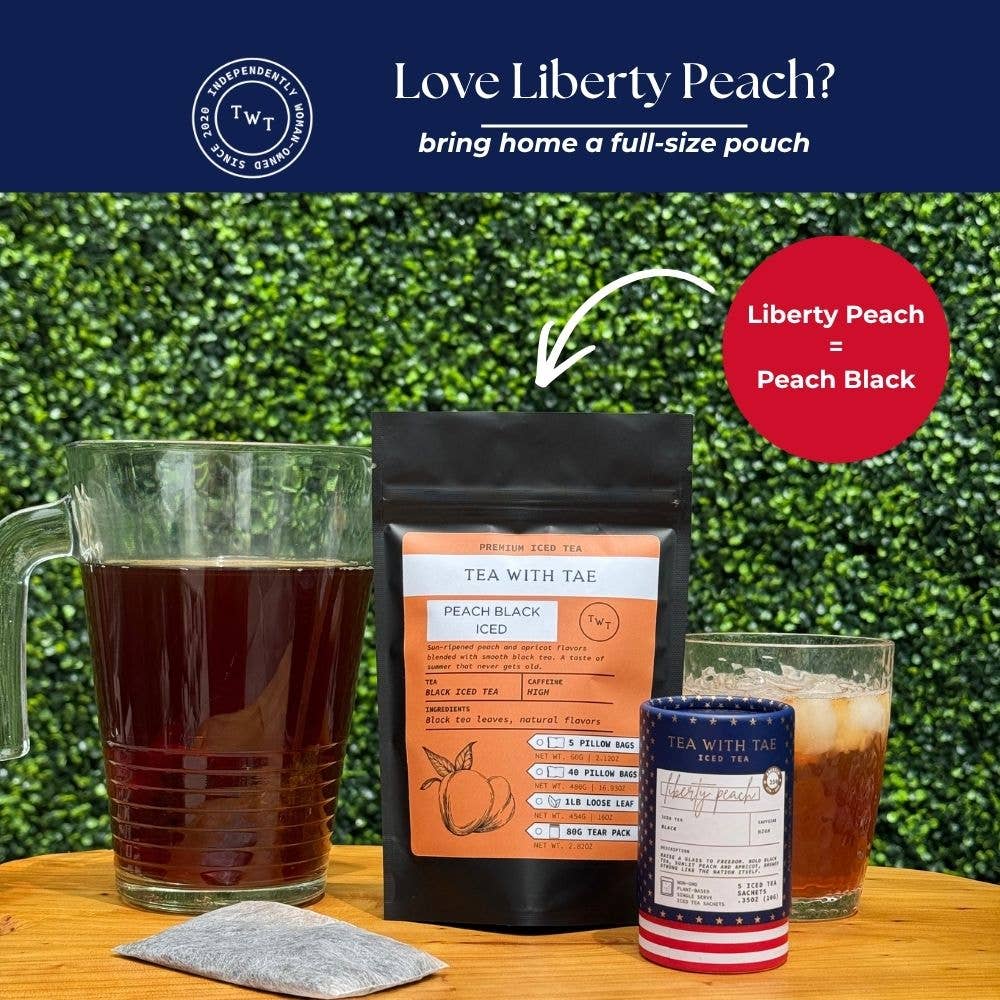 Liberty Peach Mini Tea Tube | Celebrate America's 250th Bday