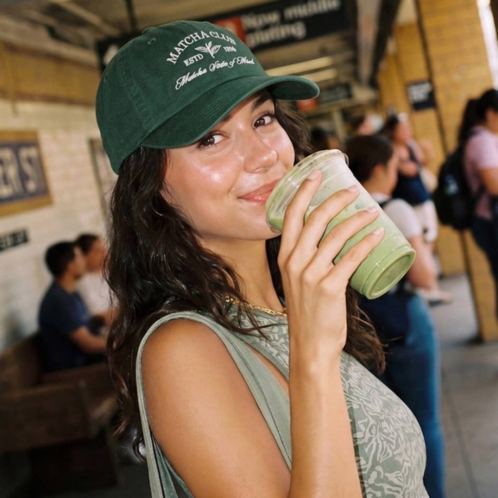 MATCHA CLUB Embroidered Cotton Baseball Hat
