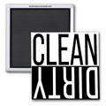 CLEAN DIRTY DISHWASHER 2x2 MAGNET