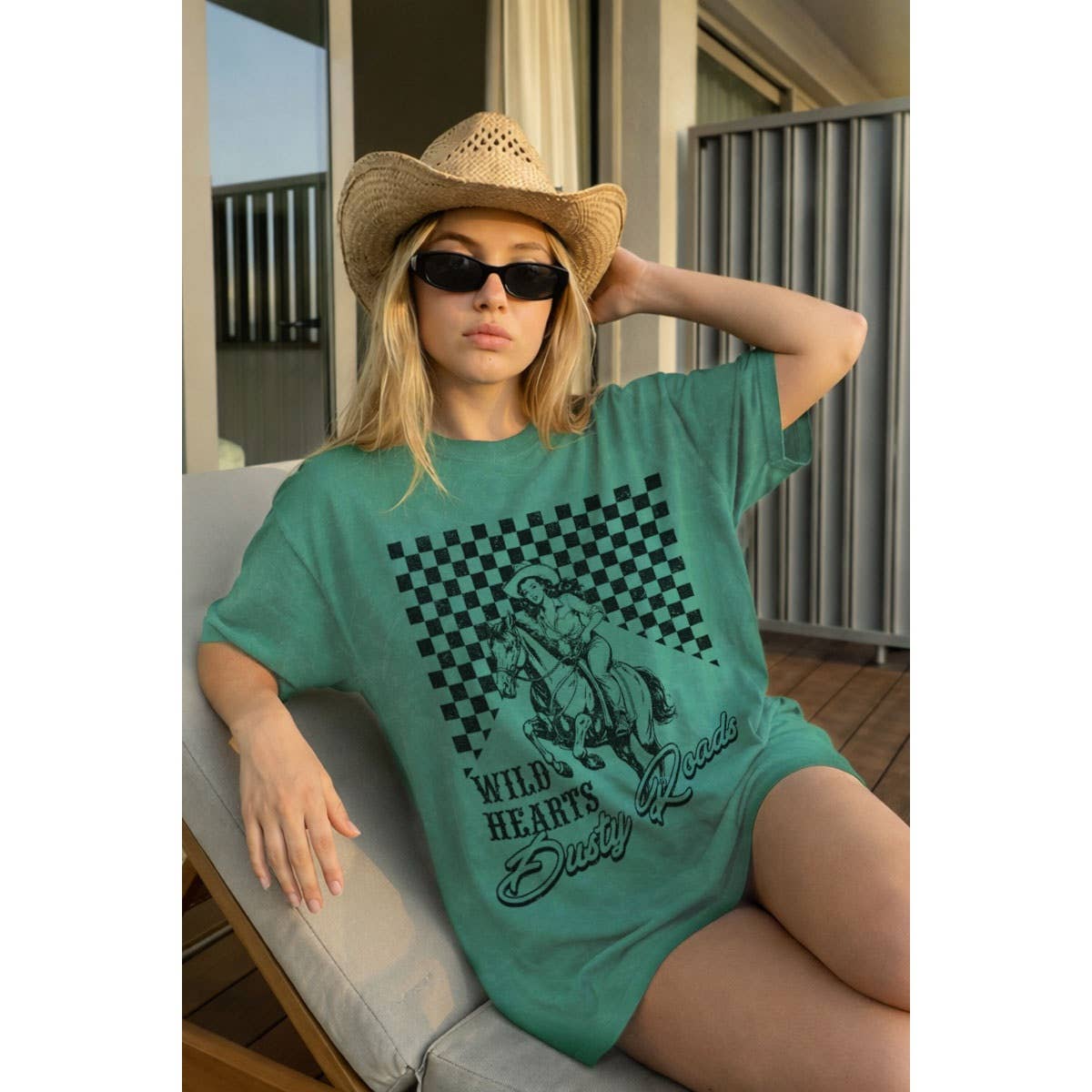 WILD HEARTS OVERSIZED MINERAL GRAPHIC TEE: Mineral Oatmeal / M
