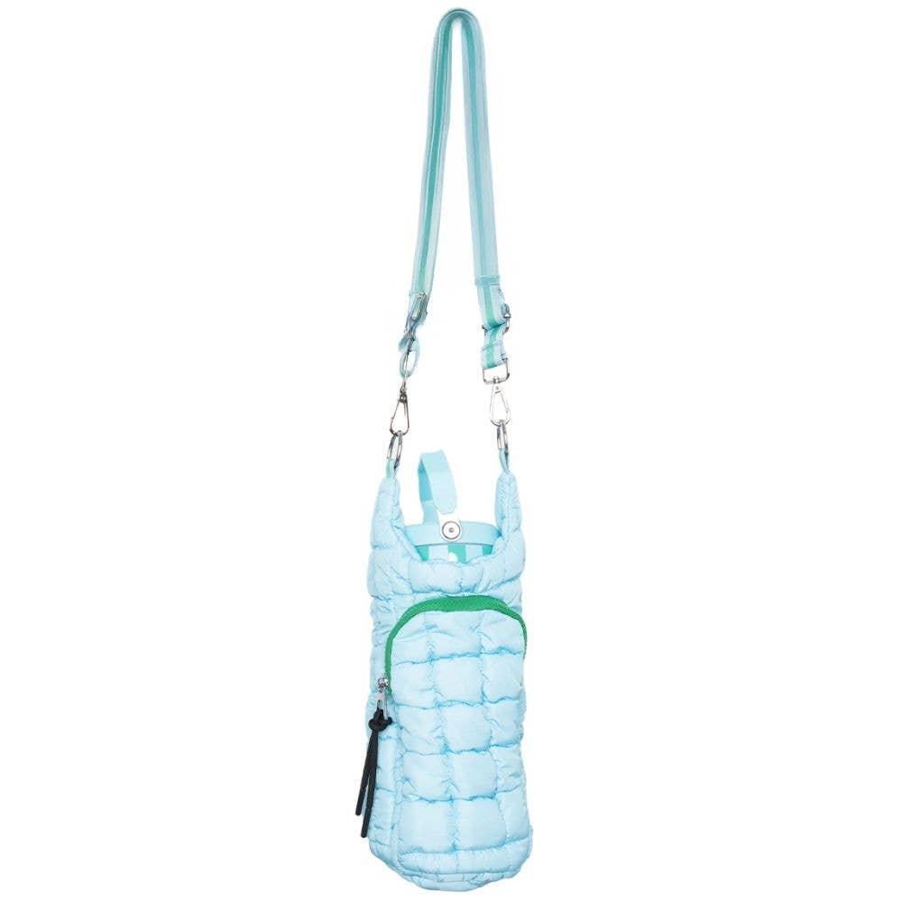 Light Blue Two-Toned Wholesale Tumbler Carrier Bag