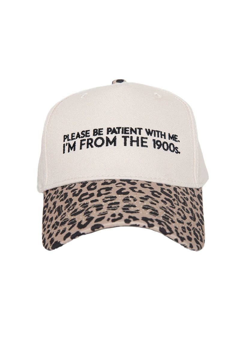 Please Be Patient With Me I'm From The 1900s Trucker Hat: Denim and Tan