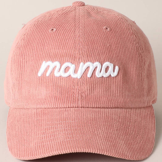 Mama Mauve Corduroy Cap