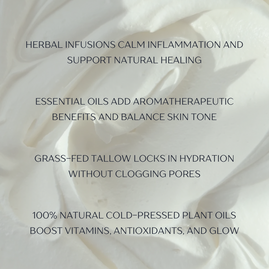 Lemon + Vanilla Tallow Body Butter | Brightening Body Whip: 4oz