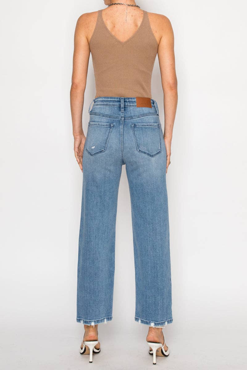 TUMMY CONTROL HIGH RISE STRAIGHT JEANS