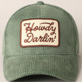 Howdy Darlin' Sage Corduroy Hat