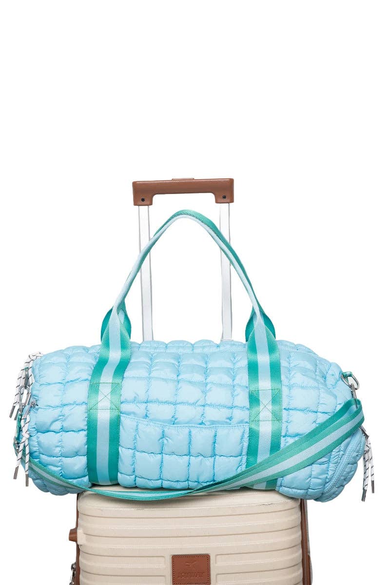 Light Blue & Green Travel Bag