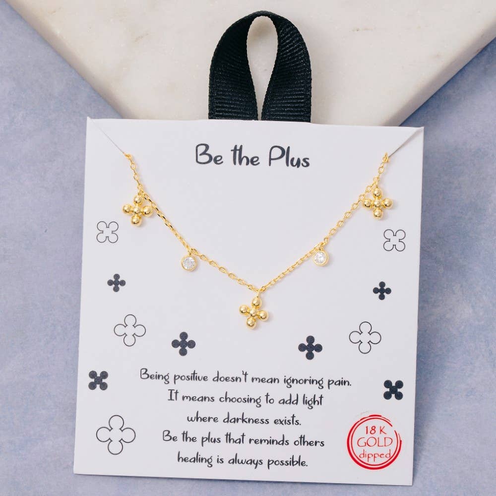 Gold Dipped Clover Charms Necklace