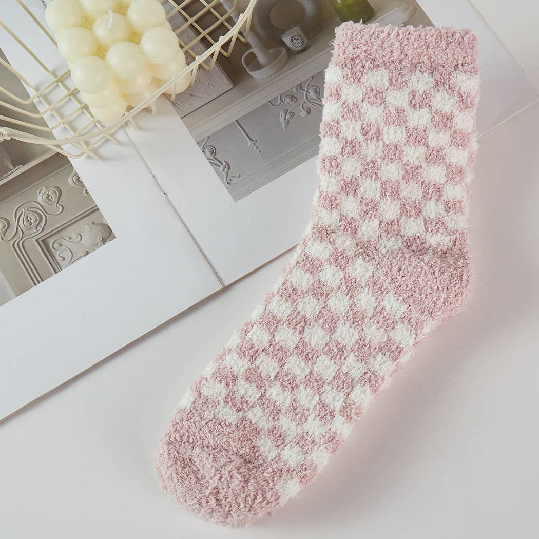 Checkerboard Sleep Socks