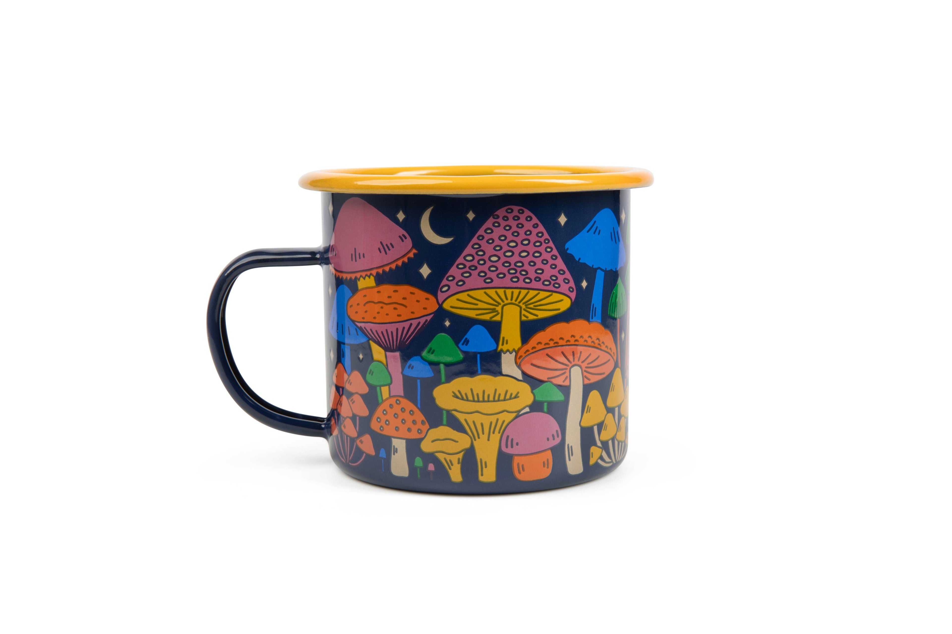 Enamel Coffee & Camp Mug | Midnight Mushroom | 16oz