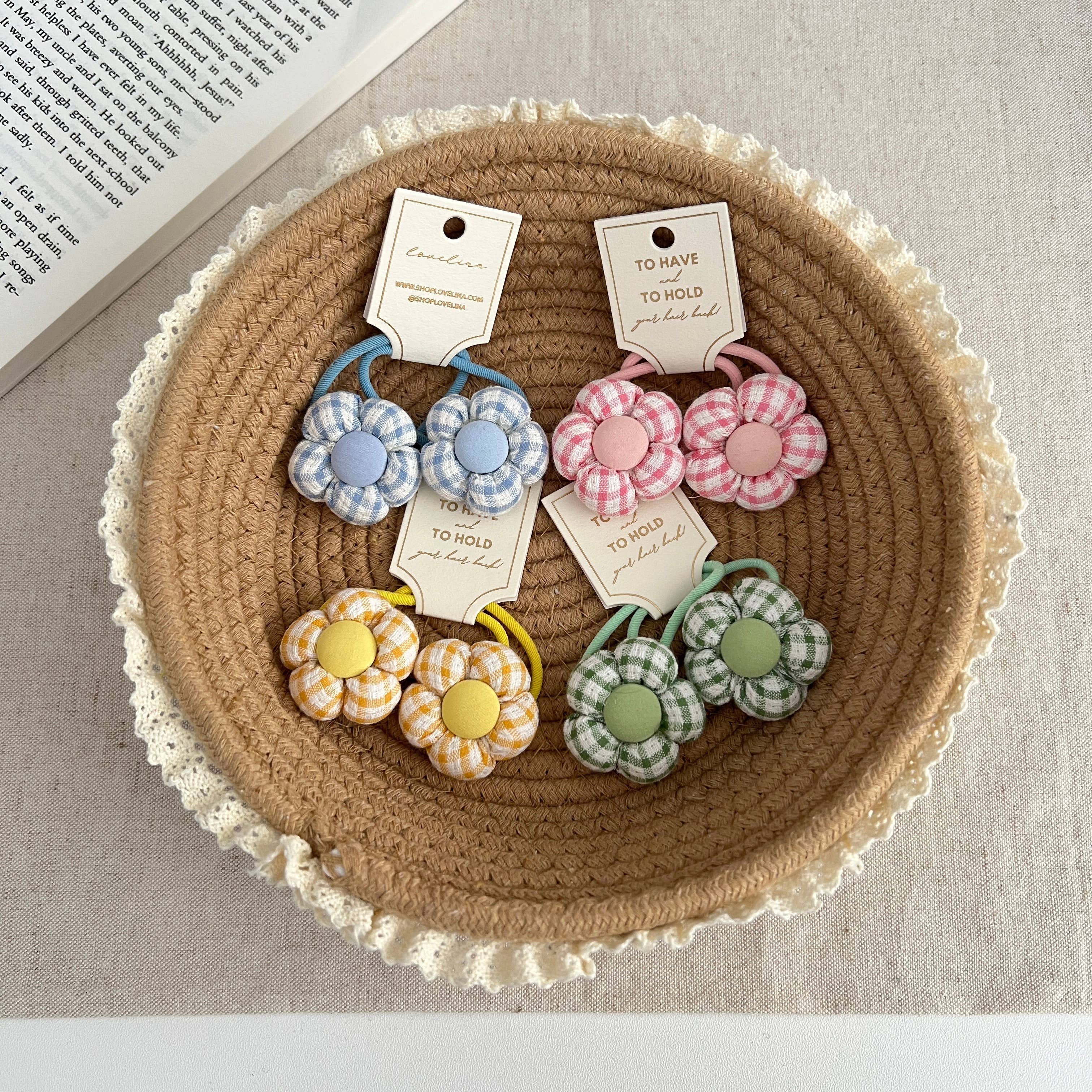 Kids Flower Hair Ties