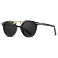 Skyler - Round Polarized Sunglasses: Black / Black Gradient Lens