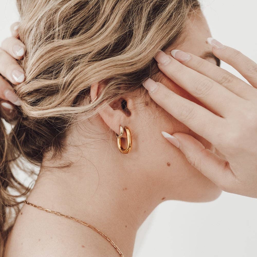 Flirty Fantasy Oval Hoop Earrings