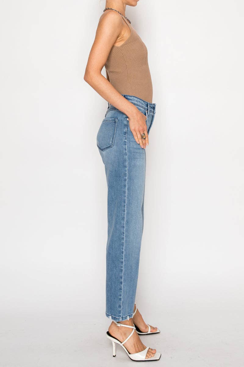 TUMMY CONTROL HIGH RISE STRAIGHT JEANS