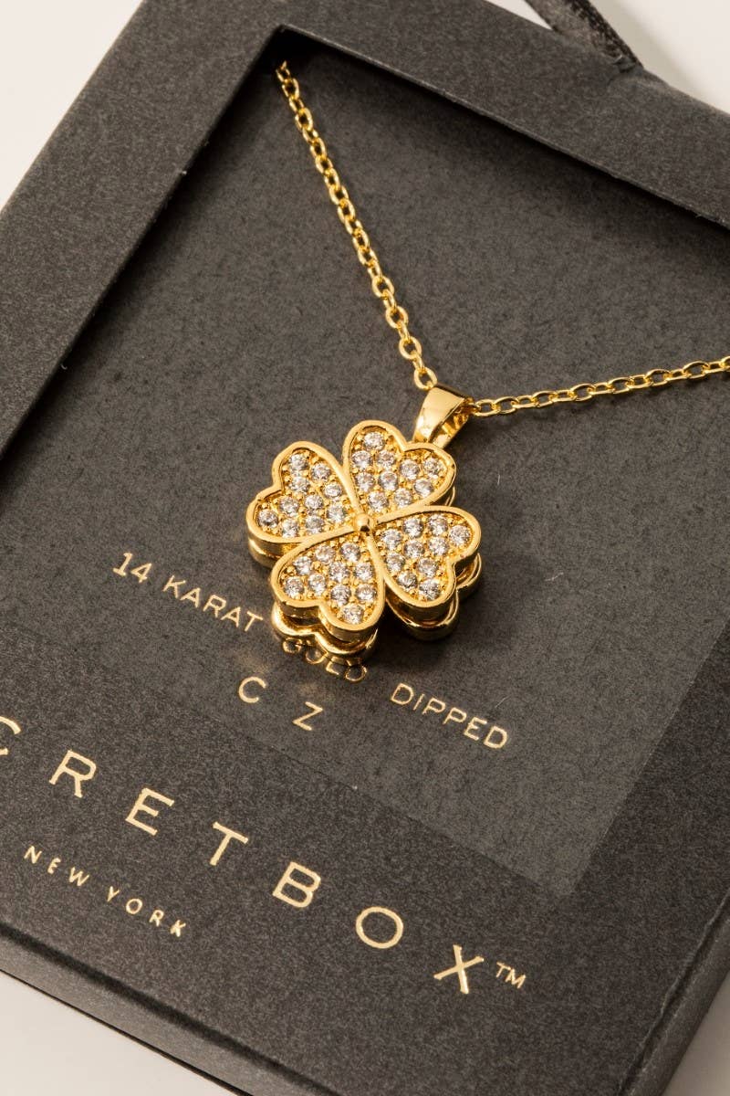 Gold Dipped Clover Necklace