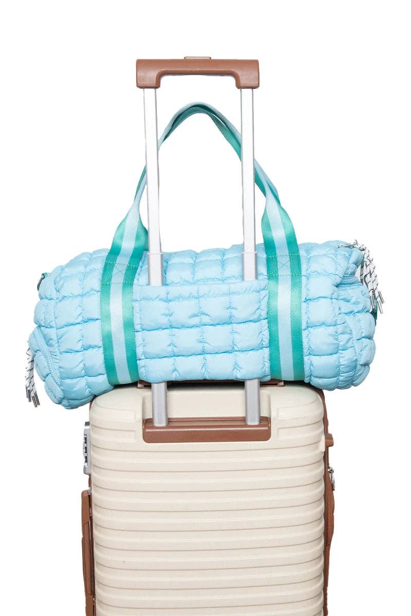 Light Blue & Green Travel Bag