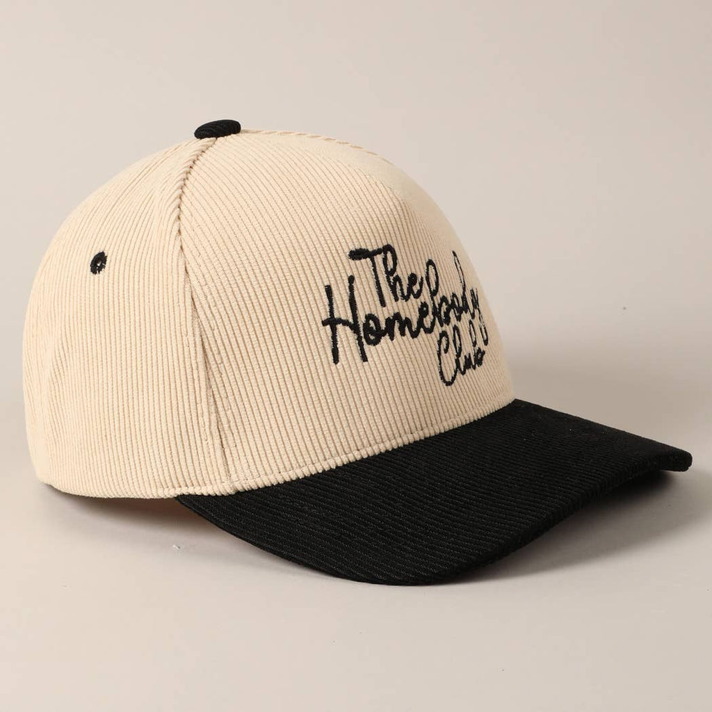 The Homebody Club Corduroy Cap