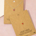 Gold Dipped Epoxy Strawberry Pendant Necklace: G