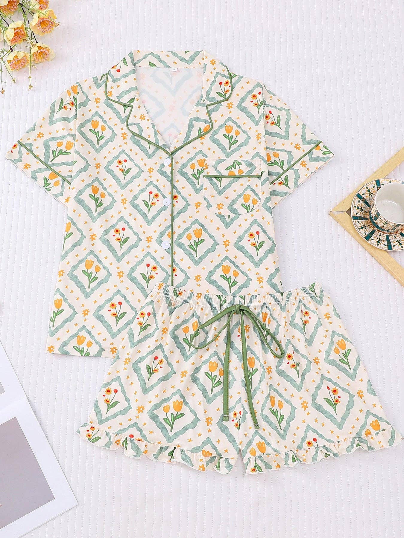 Spring Tulip Pajama Set