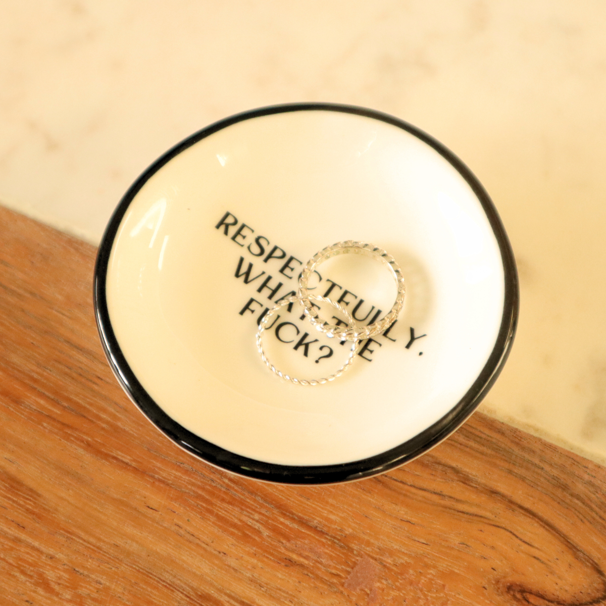 Respectfully, What The Fuck? - Ring Dish