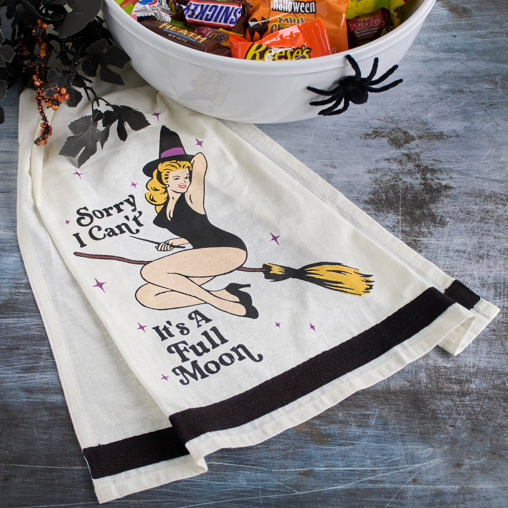 Sorry I Can't It's A Full Moon Kitchen Towel
